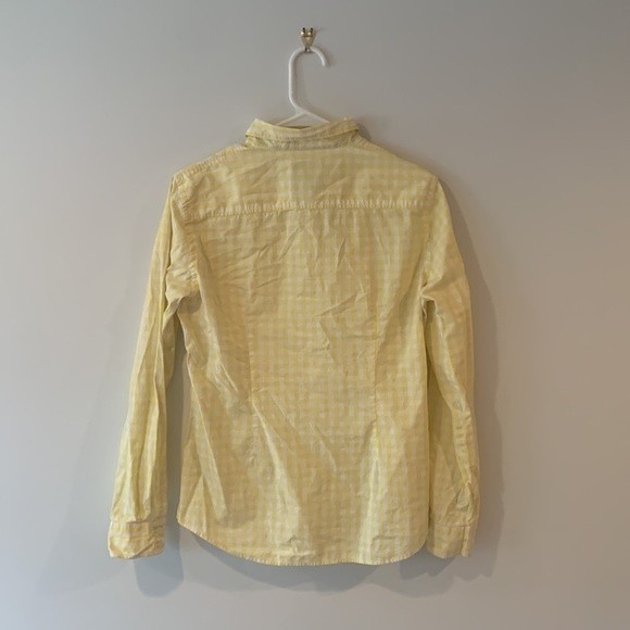 C. Wonder Yellow Plaid Button Down Shirt Medium - Picture 3 of 4